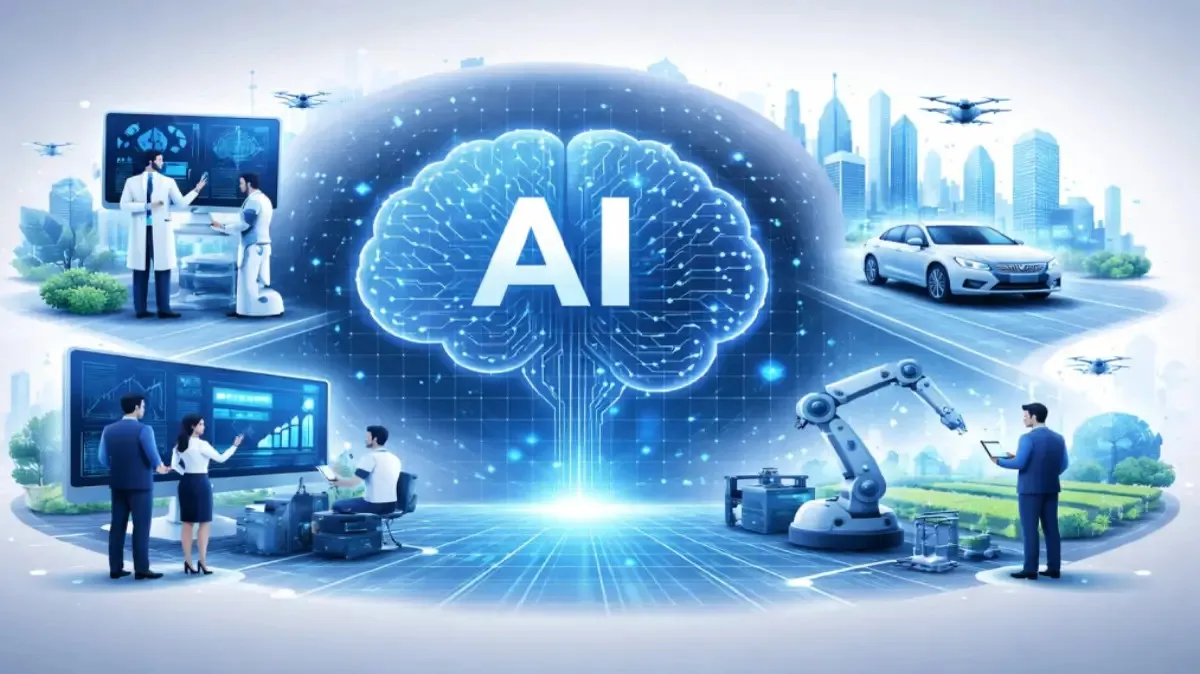 Digital concept image representing the future of AI technology