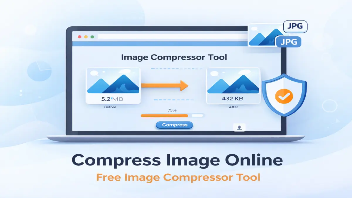 Compress image online using free image compressor tool interface
