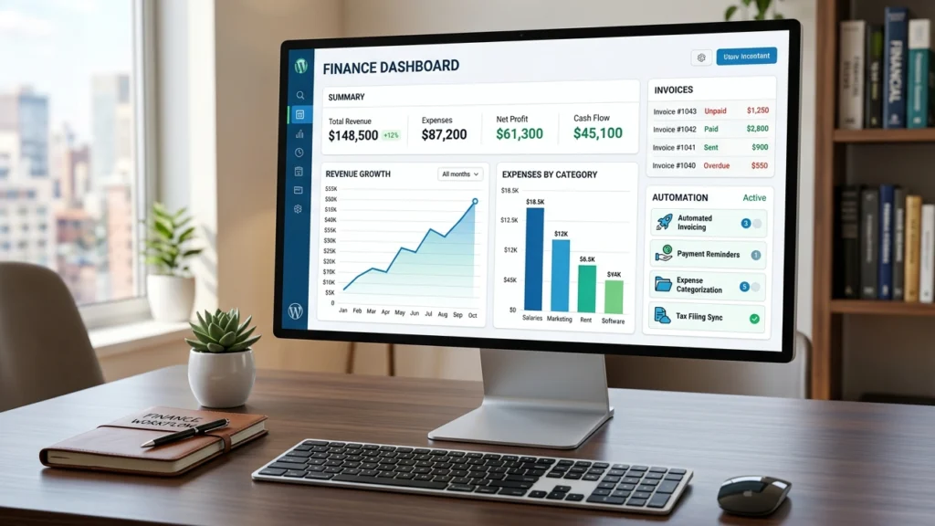 AI accounting software dashboard