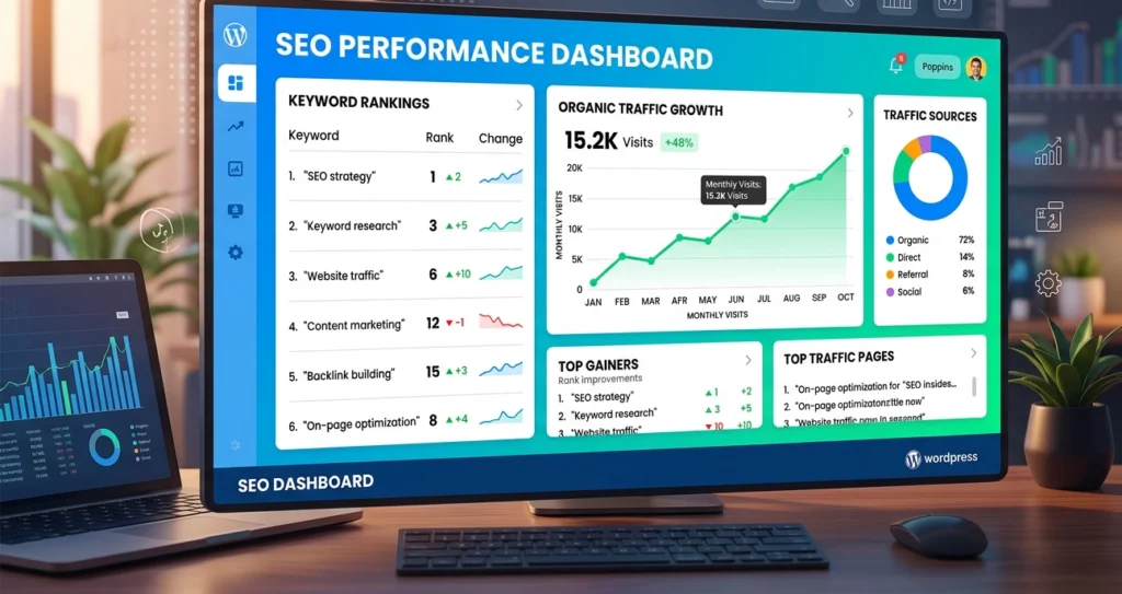 AI SEO tools keyword analysis dashboard